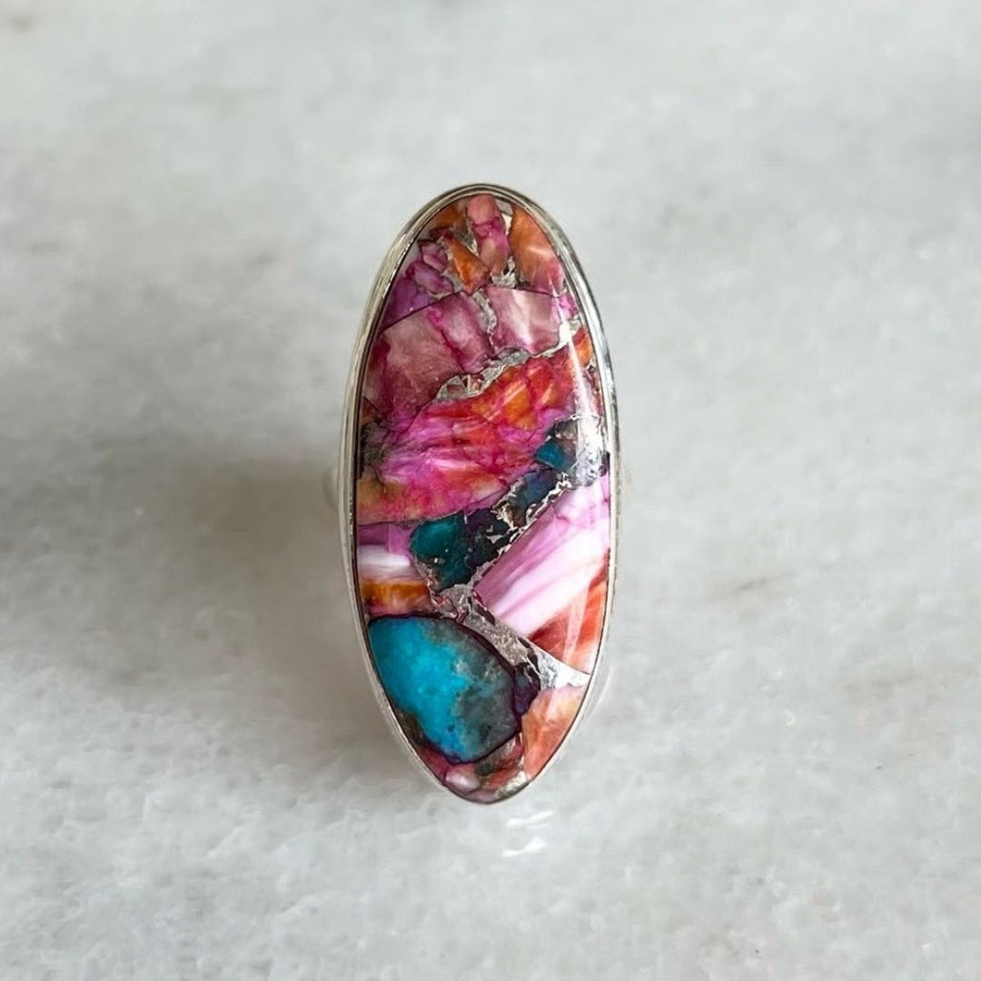 Oyster Dahlia Copper Turquoise