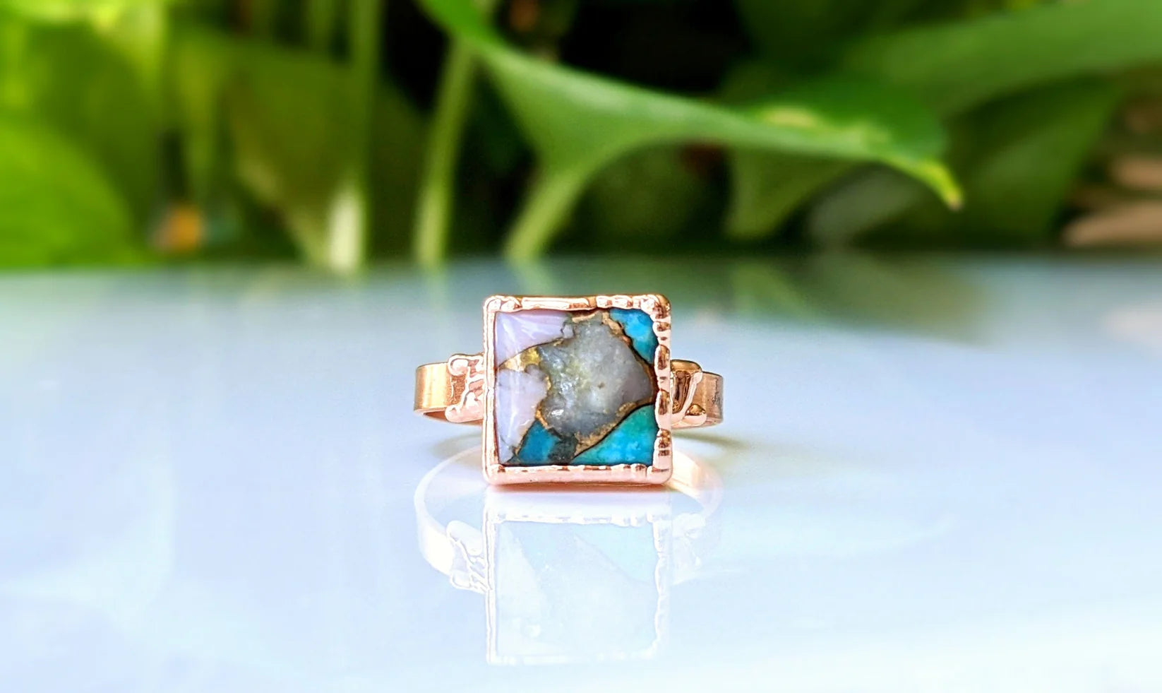 Pink Opal Copper Turquoise